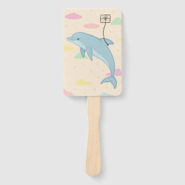 Vliegende dolfijn levert brieven illustratie handwaaier