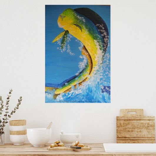 Vliegende dolfijn poster (Keuken)