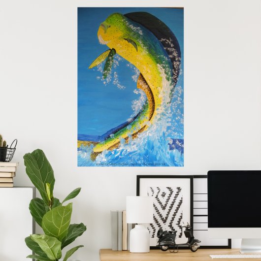 Vliegende dolfijn poster (Thuiskantoor)