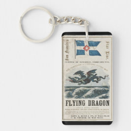 Vliegende Draak Clipper zeilschip 1858 Sleutelhanger