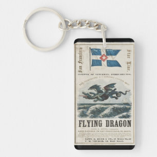 Vliegende Draak Clipper zeilschip 1858 Sleutelhanger