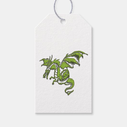 Vliegende Draak Ontwerp Cadeaulabel (Voorkant)