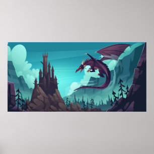 Vliegende draak poster
