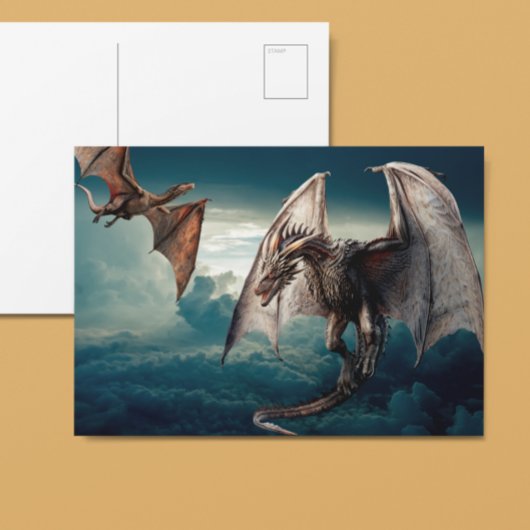 Vliegende Draak Wyvern Briefkaart