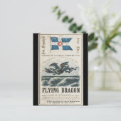 Vliegende Dragon Clipper zeilschip 1858 Briefkaart (Staand voorkant)