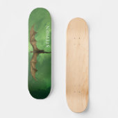 Vliegende dragon Green Nebula Galaxy Monogram Persoonlijk Skateboard (Voorkant)