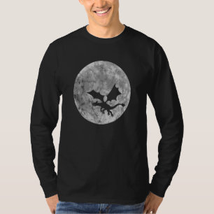 Vliegende Draken Maan Draken Mythisch Verdrietig T-shirt