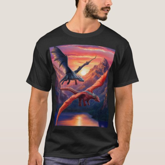 Vliegende draken. t-shirt (Voorkant)