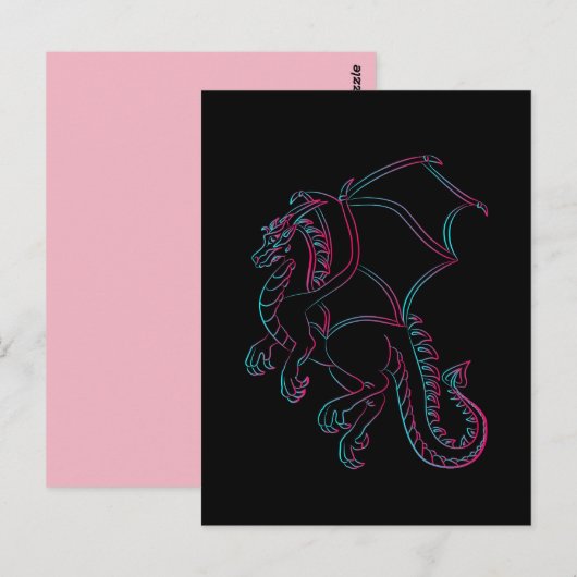vliegende drakenbriefkaart briefkaart (Voorkant / Achterkant)