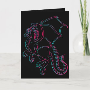 vliegende drakenwenskaart kaart