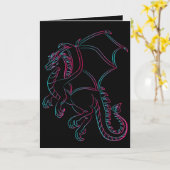 vliegende drakenwenskaart kaart (Gele Bloem)