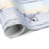 Vliegende drone aan de kust boven zee cadeaupapier (Rol Hoek)