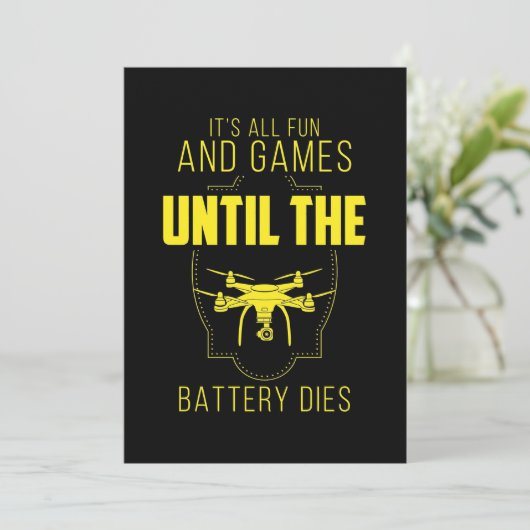 Vliegende Drone Is Mijn Game Kaart (Staand voorkant)