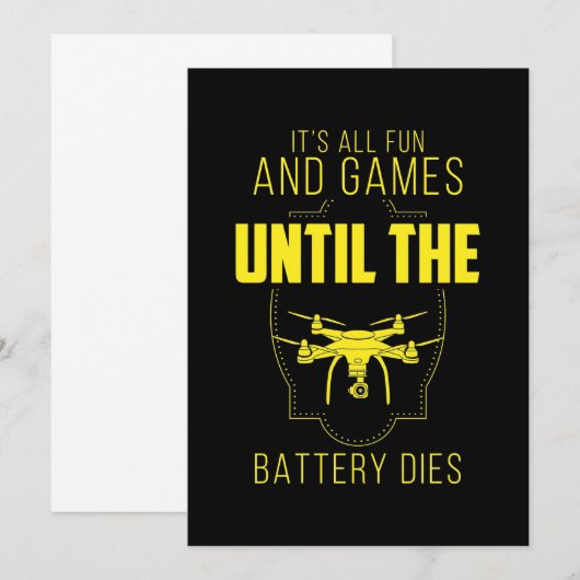 Vliegende Drone Is Mijn Game Kaart (Voorkant / Achterkant)