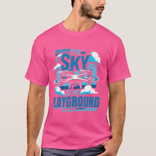 vliegende drone-piloot t-shirt (Voorkant)