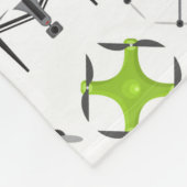 Vliegende drones fleece deken (Hoek)