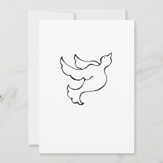 Vliegende duif hoop geloof vrijheid inspirerende k aankondiging (Voorkant)