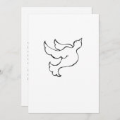 Vliegende duif hoop geloof vrijheid inspirerende k aankondiging (Voorkant / Achterkant)