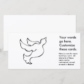 Vliegende duif hoopvolle vogel leuk eenvoudige tek (Voorkant / Achterkant)