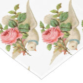 VLIEGENDE DUIF MET ROZE ROSE VALENTIJNSDAG KORTE TAFELLOPER (Hoek)