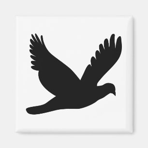Vliegende Duif Silhouet Magneet