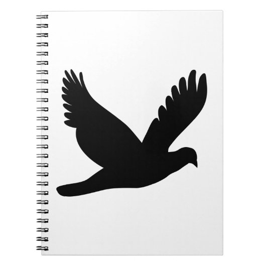 Vliegende Duif Silhouet Notitieboek (Voorkant)