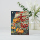 Vliegende Duivels Jack O' Lantern Rook Briefkaart (Staand voorkant)