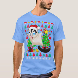 Vliegende eekhoorn Festive Sugar Glider Xmas Ugly T-shirt