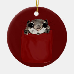 Vliegende eekhoorn keramisch ornament