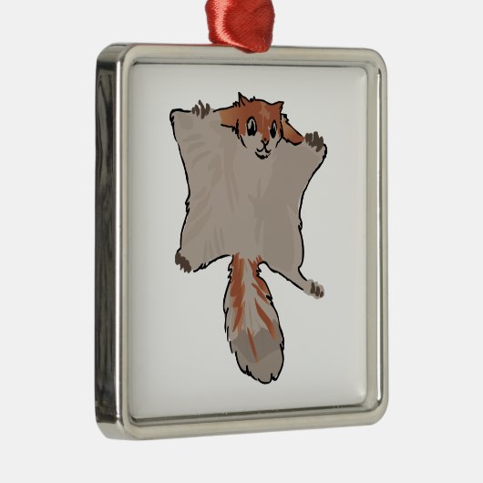 Vliegende eekhoorn metalen ornament (Rechts)