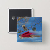 Vliegende eekhoorn vierkante button 5,1 cm (Voorkant /achterkant)