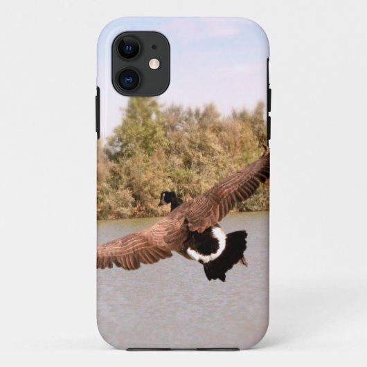 vliegende eend boven water foto Case-Mate iPhone case (Achterkant)