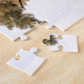 vliegende eend boven water foto legpuzzel (Zijkant)