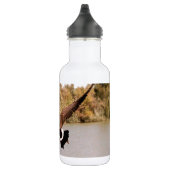 vliegende eend boven water foto waterfles (Rechts)