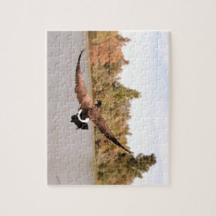 vliegende eend boven waterfoto legpuzzel