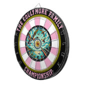 Vliegende eenden mikken op muurkunst dartbord (Voorkant Rechts)