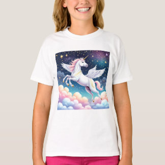 Vliegende Eenhoorn Print T-shirt