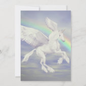 Vliegende Eenhoorn Regenboog Feest  Kaart (Achterkant)