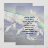 Vliegende Eenhoorn Regenboog Feest  Kaart (Voorkant / Achterkant)