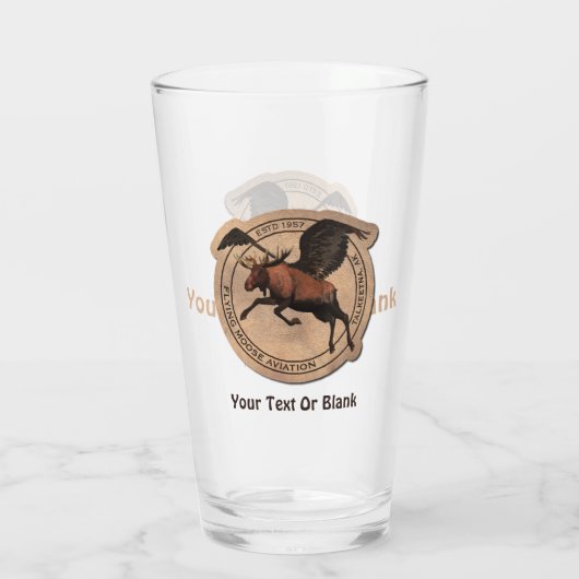 vliegende eland Aviation Patch Glas (Achterkant)