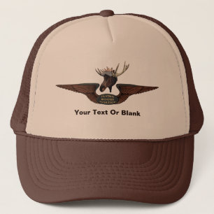 Vliegende Eland Bush Piloot Vleugels Trucker Pet