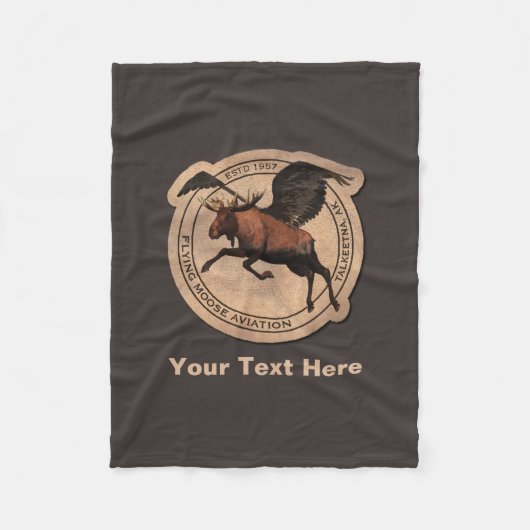 Vliegende Eland Luchtvaartpatch Fleece Deken (Voorkant)