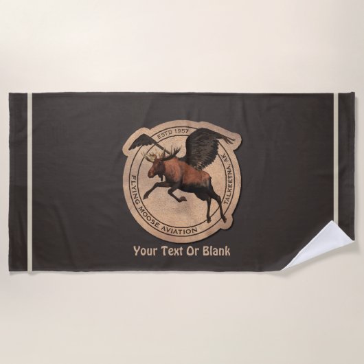 Vliegende Eland Luchtvaartpatch Strandlaken (Voorkant)