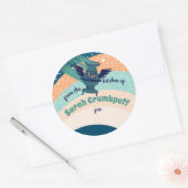 Vliegende engel kachel Kerstmis uit de keuken van Ronde Sticker (Envelop)