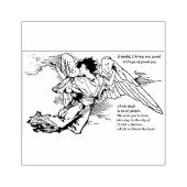 VLIEGENDE ENGEL MET North Star Wood Art Stamp Rubberstempel (Afrduk)