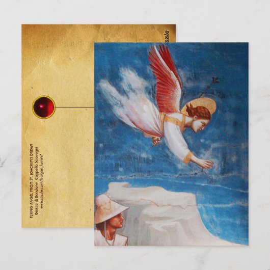 VLIEGENDE ENGEL VAN ST. JOACHIM'S DROOM, perkament Briefkaart (Voorkant / Achterkant)