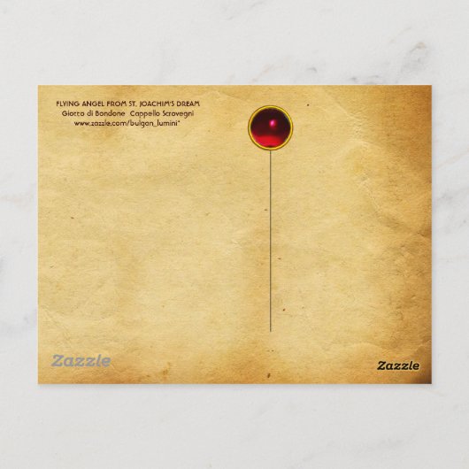 VLIEGENDE ENGEL VAN ST. JOACHIM'S DROOM, perkament Briefkaart (Achterkant)