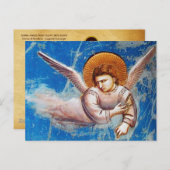 VLIEGENDE ENGEL VAN VLUCHT NAAR EGYPTE, PERKAMENT BRIEFKAART (Voorkant / Achterkant)