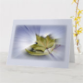 Vliegende esdoornbladeren kaart (Gele Bloem)