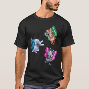Vliegende Fairy Kittens met Vlindervleugels, Schat T-shirt